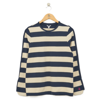 Tee-Shirt Coton ML larges rayures Femmes A2004 BATELA