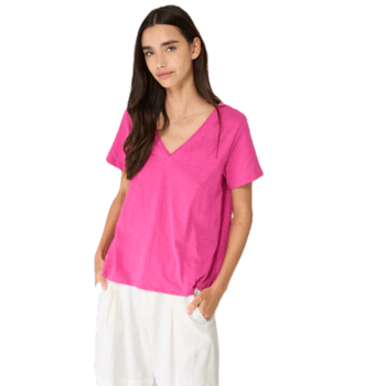 Tee-Shirt Basique encolure double V A1958 Femmes BATELA