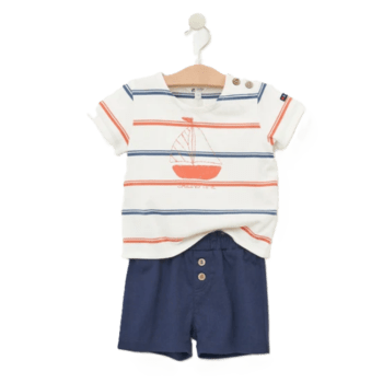 Ensemble Bébés Tee-shirt Short style marin B2550 BATELA