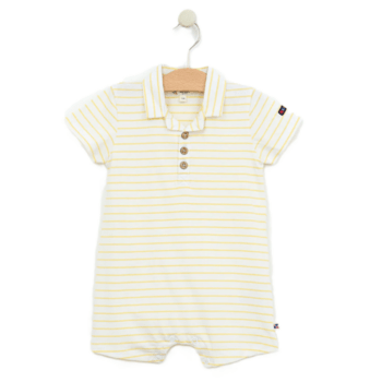 Combinaison Rayées Col Polo Bébés B2615 de BATELA