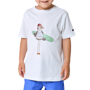 Tee-Shirt Enfants N1921 "Mouette Surfeuse" BATELA