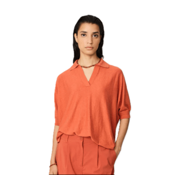 Polo maille de coton lin VELIN T2087 Femmes de TANTÄ