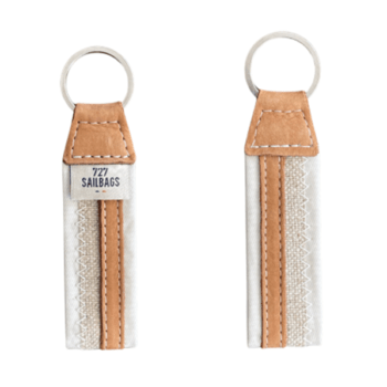 Porte-Clés Voile Bateau Recyclée Lin cuir 727 SAILBAGS