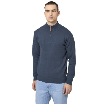 Pull Uni Coton Laine Col montant zippé A2635 Hommes BATELA