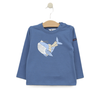 Tee-Shirt Manches Longues Bébés Dessin Baleine B2480 BATELA