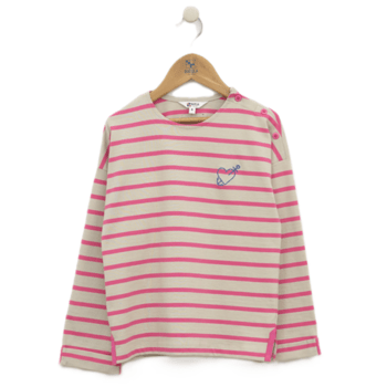 Tee-Shirt Rayé Brodé Manches Longues N1943 Kids BATELA