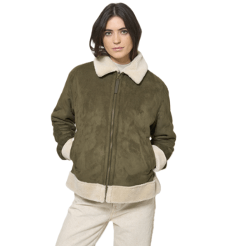 Veste Simili Cuir et Peau Lainée A2599 Femmes BATELA
